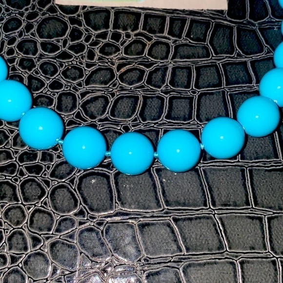 14K Y GOLD TURQUOISE NECKLACE gorgeous new white box and tag present - Picture 2 of 10